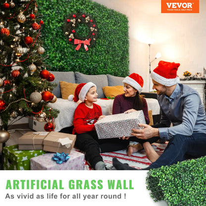 Artificial Boxwood Panels, 24 PCS 20"x20" Faux Boxwood Hedge Wall for Indoor & Outdoor Garden Fence, Backyard & Home Decor