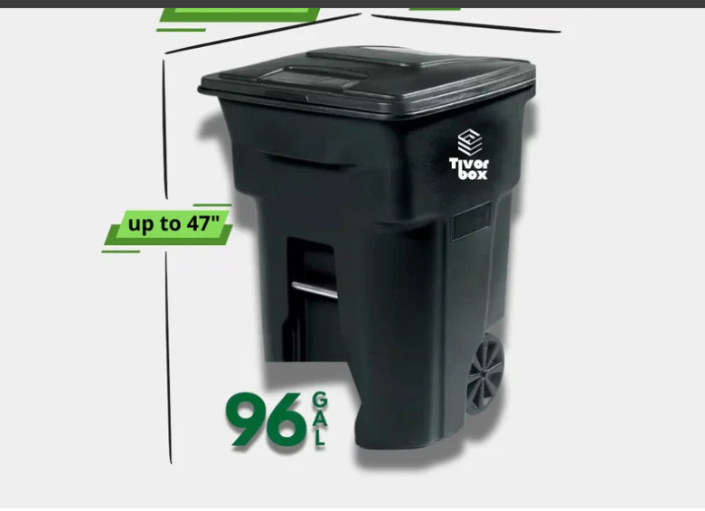 Heavy-Duty Outdoor Trash Can Enclosure – Waterproof Garbage Bin Storage Shed with UV-Resistant PVC Panels