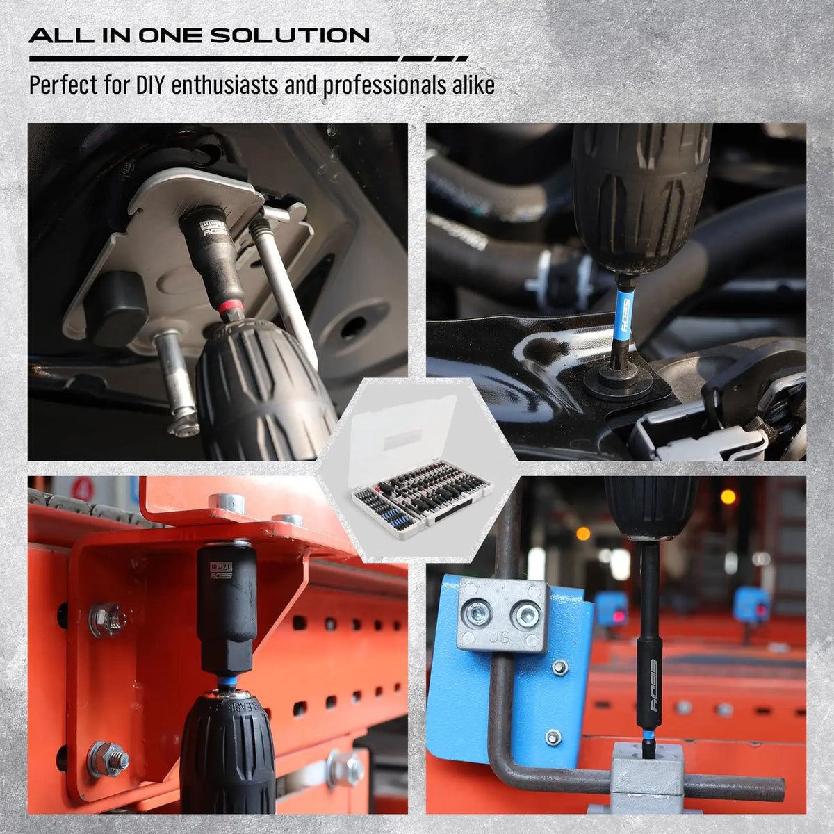 41/59/80-Piece Magnetic Impact Nut Driver Set – SAE & Metric Socket Bits with Adapters, Extensions & Tool Holder