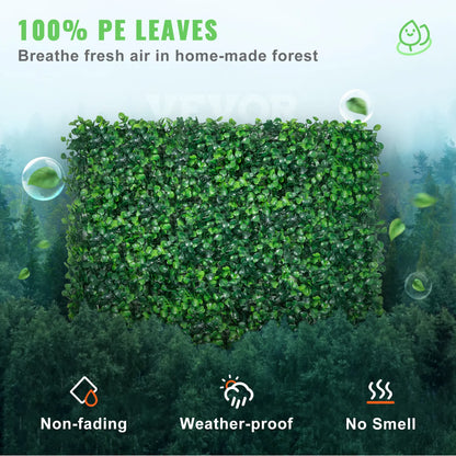 Artificial Boxwood Panels, 24 PCS 20"x20" Faux Boxwood Hedge Wall for Indoor & Outdoor Garden Fence, Backyard & Home Decor