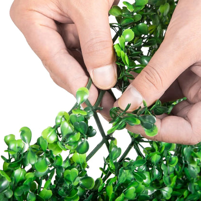 Artificial Boxwood Panels, 24 PCS 20"x20" Faux Boxwood Hedge Wall for Indoor & Outdoor Garden Fence, Backyard & Home Decor